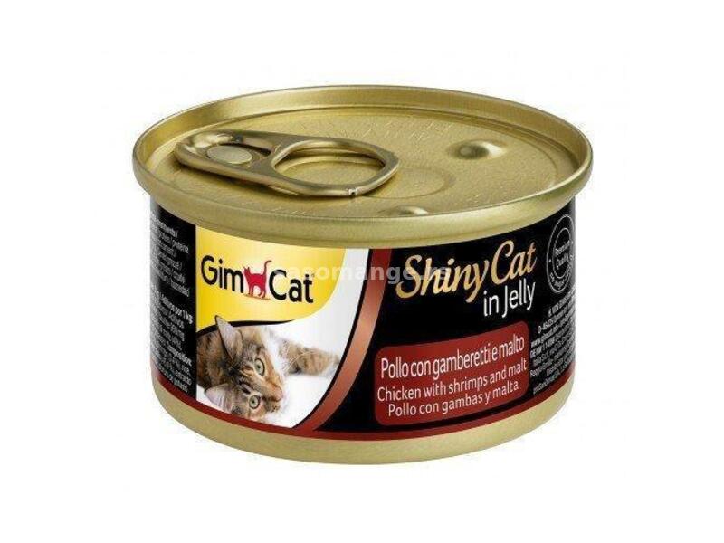 GimCat ShinyCat piletina u zeleu 70g