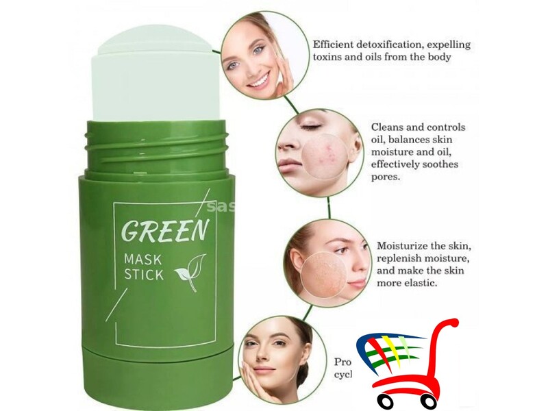 Green mask maska za čišćenje lica od zelenog čaja 2 KOM - Green mask maska za čišćenje lica od ze...