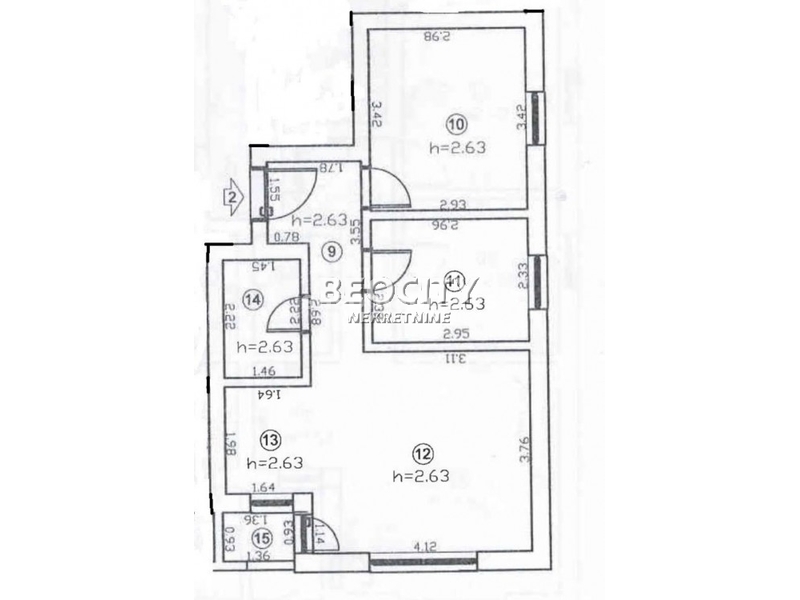 Novi Sad, Telep, Bulevar Patrijarha Pavla, 2.5, 45m2