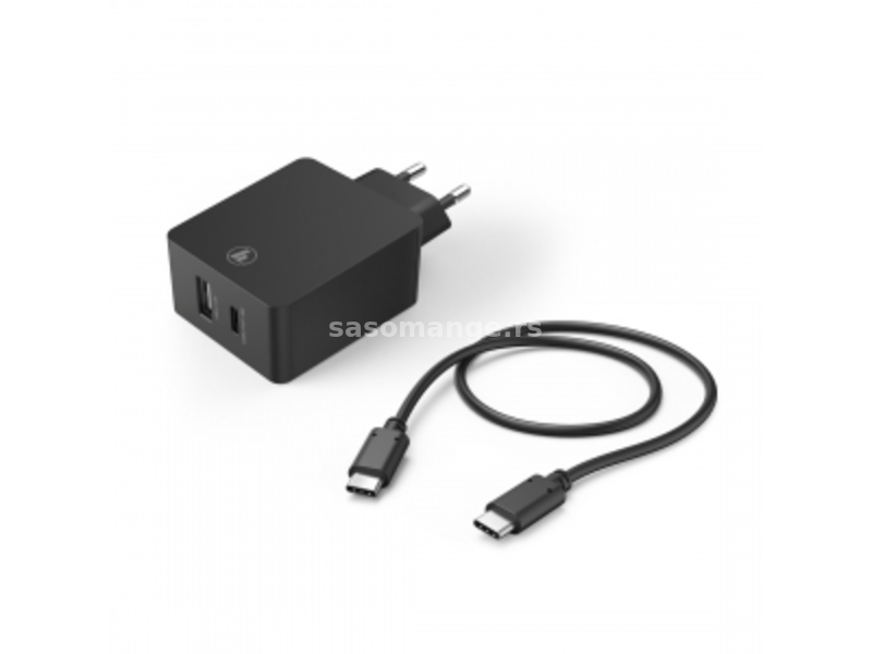 Hama (210521) kućni punjač za mobilne+kabl USB C 1m crni