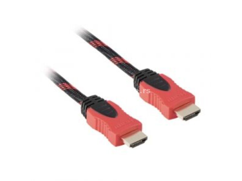 Hama (56530) kabl HDMI A (muški) na HDMI A (muški) 5m crveno crni