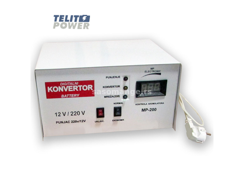 Digitalni pretvarač - punjač - konvertor 12/220V MP-200