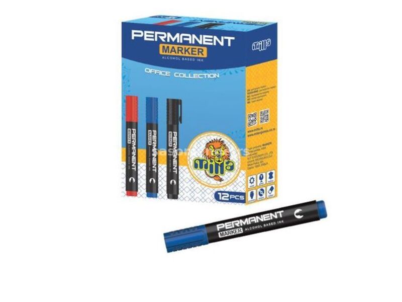 MARKER PERMANENT PLAVI MILLA 1/12