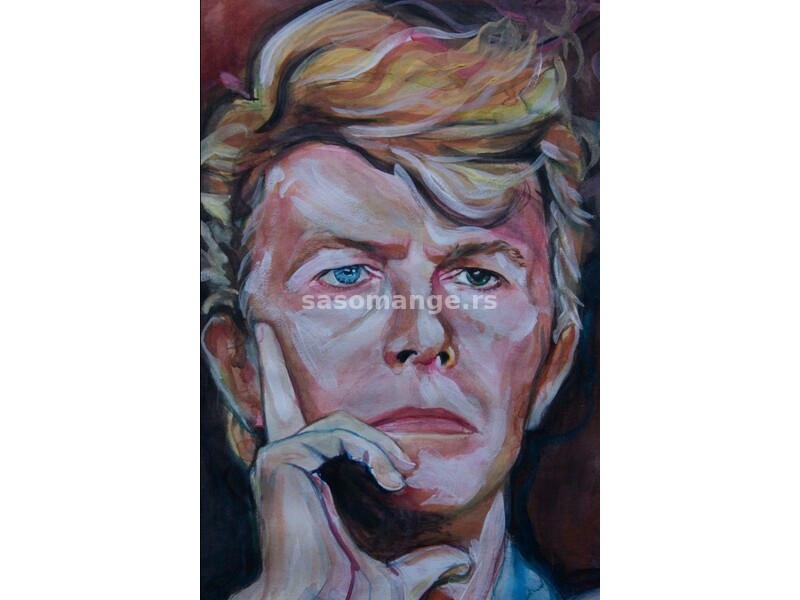 Portret David Bowie - Akvarel