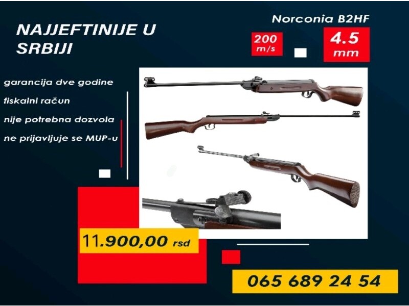 Vazdusna puska Norconia b2hf 4.5mm 200m/s