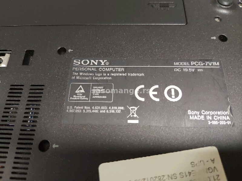 Sony Vaio 15.4 LCD/160GB/2GB/kompletan za delove