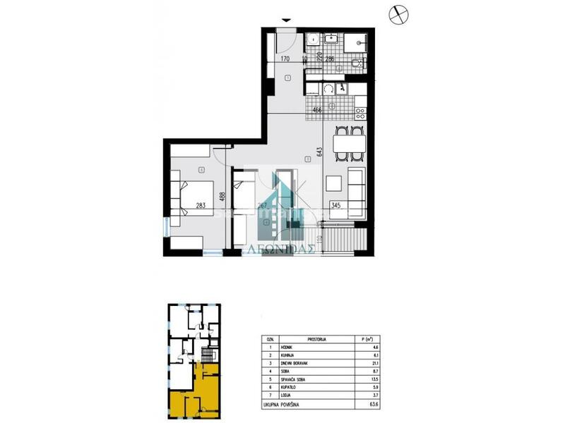 2.5 stanovi u izgradnji, Durlan, 1600e/m2 sa PDV-om