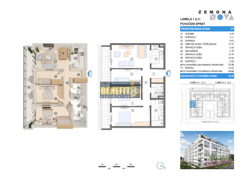 Zemona Nova-prelep 3.5 stan 92m2