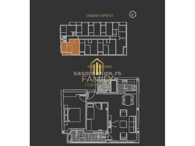 Na prodaju trosoban stan na Novom naselju - 58.23m2