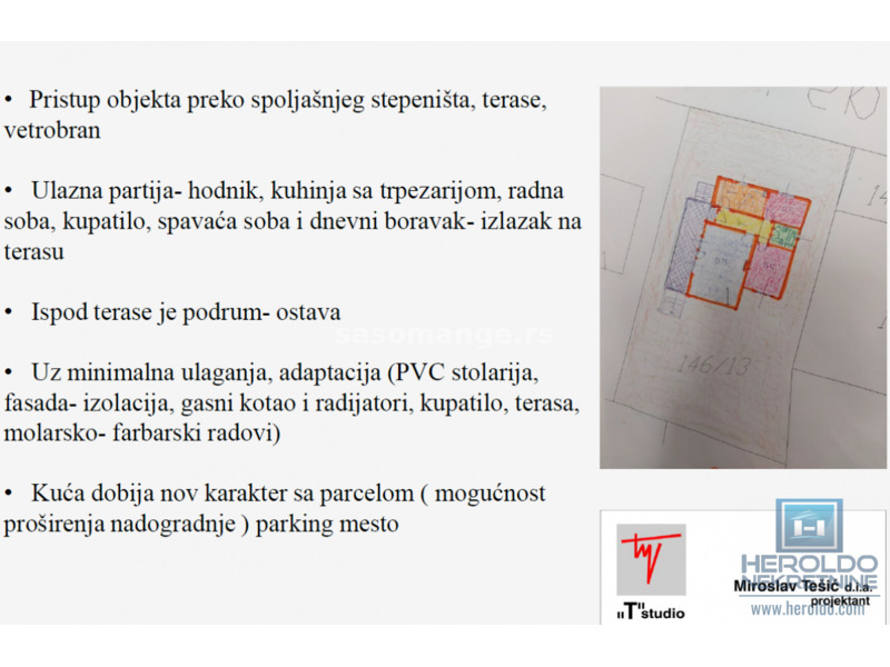 Prodaje se kuca površine 111m2 na placu od 4 ara u Ćupriji. Izuzetna lokacija i potencijal.