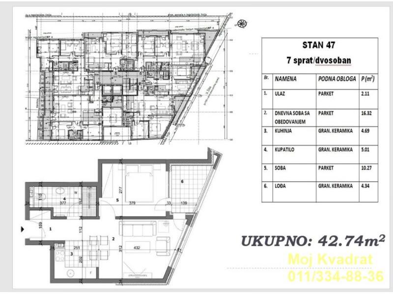 Zvezdara, Crveni krst - Žička, 43m2 - BEZ PROVIZIJE