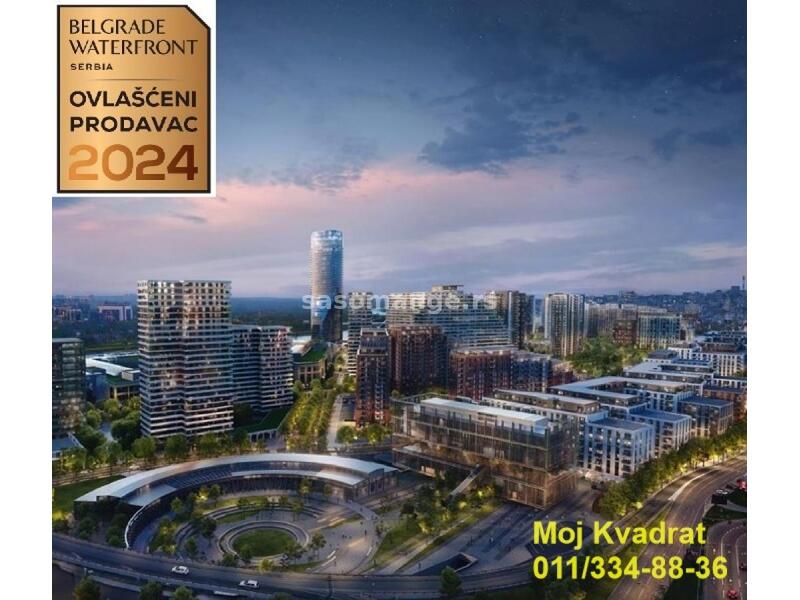 Savski venac, Beograd na vodi - BW Nota, 56m2 - preko puta TC Galerije - BEZ PROVIZIJE ZA KUPCE!