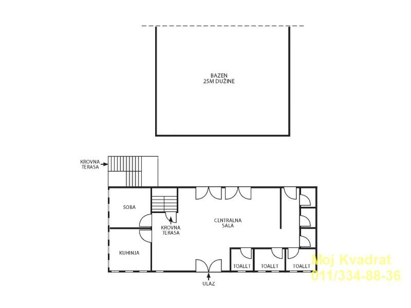 Barajevo - Brđanska, kompleks sa bazenima 176m2 + plac 85