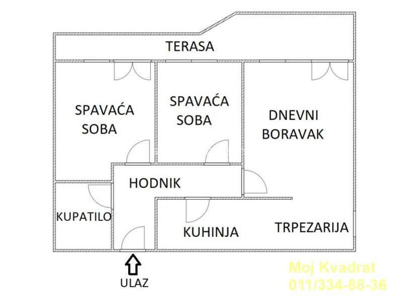 Vračar, Kalenić pijaca - Mileševska, 75m2