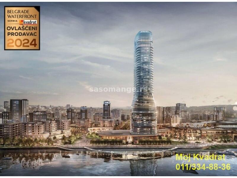 Savski venac, Belgrade Waterfront - BW St. Regis Residences (Belgrade Tower), 73m2 - NO COMMISSIO...