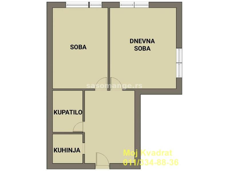 Voždovac, Darvinova pošta - Kraljevačka, 42m2