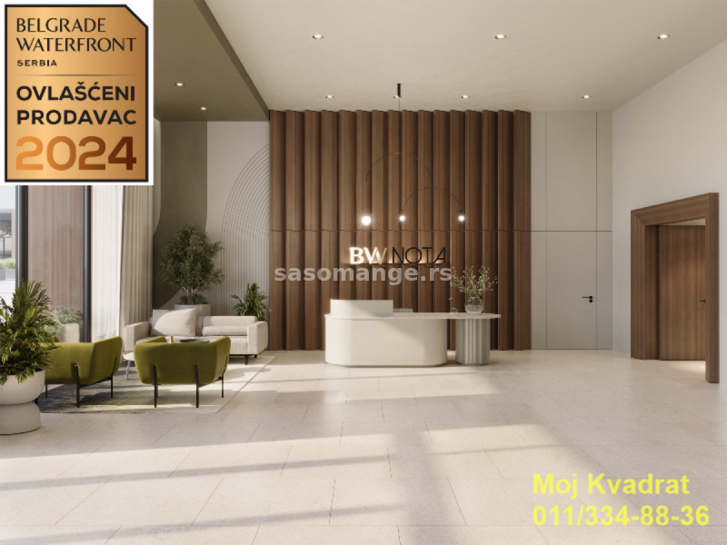 Savski venac, Beograd na vodi - BW Nota, 56m2 - The Melody of Your Life - NO COMMISSION FOR THE B...