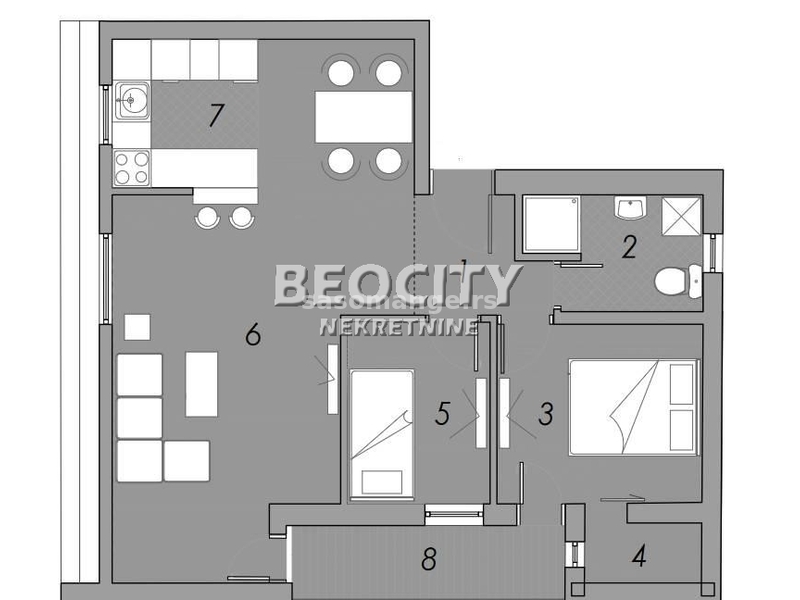 Čukarica, Sremčica, Beogradska , 2.5, 62m2