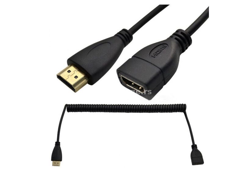 Kabl HDMI produzni M na Z spiralni 1.5m JWD-HDMI12