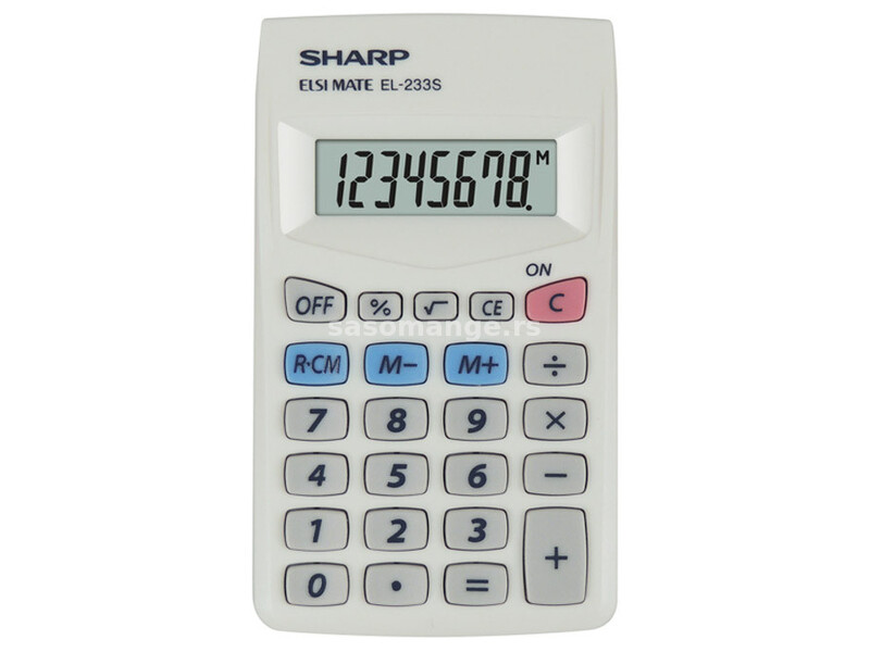 Kalkulator džepni 8mesta Sharp EL-233S beli blister
