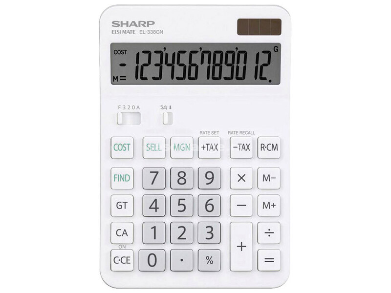 Kalkulator komercijalni 12mesta Sharp EL-338GN beli blister
