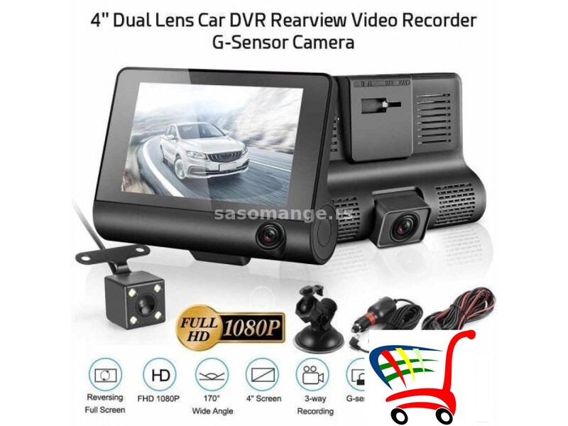 Kamera za auto sa displejom 1080p HD rezolucija-KAMERA - Kamera za auto sa displejom 1080p HD rez...