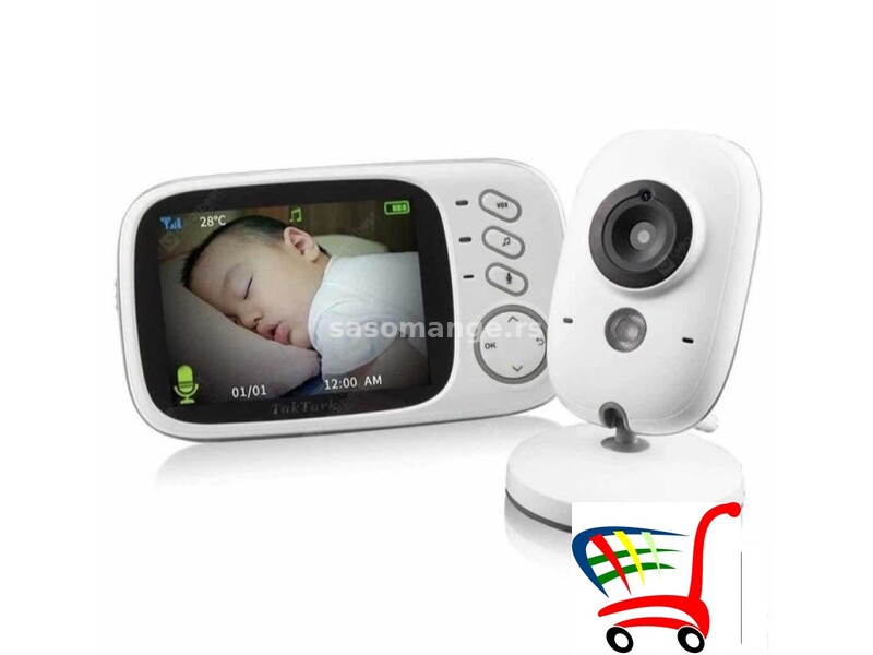 Kamera za bebe sa monitorom i termometrom - beby kamera 3,2 - Kamera za bebe sa monitorom i termo...