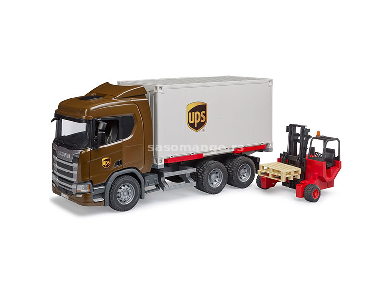 Kamion Bruder Scania UPS sa viljuškarom