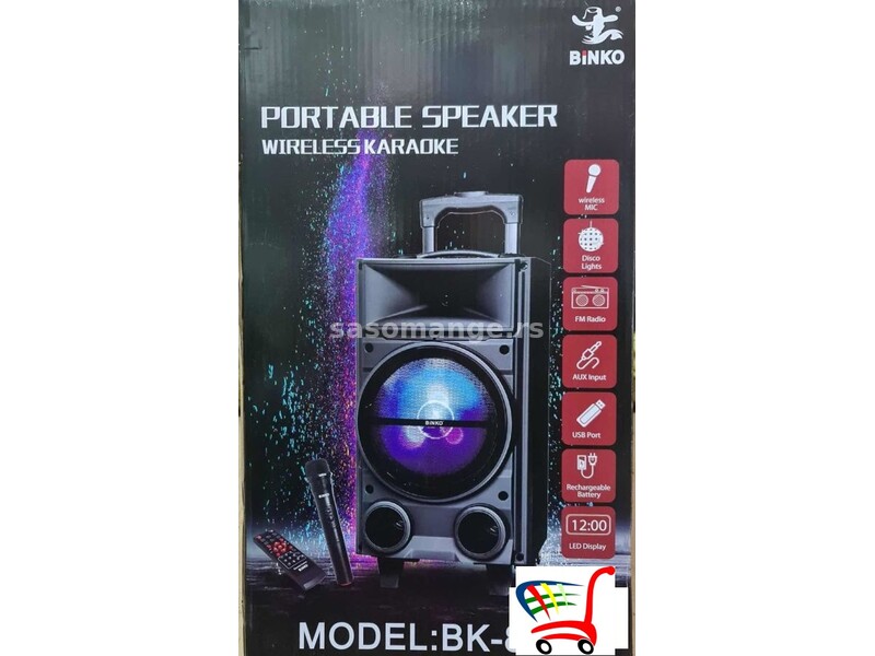 Karaoke zvucnik sa bezicnim mikrofonom blutut-BK-800 - Karaoke zvucnik sa bezicnim mikrofonom blu...