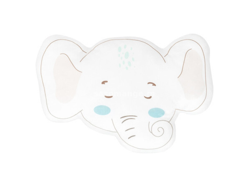 KikkaBoo dekorativni plišani jastuk igračka u obliku životinje Elephant Time ( KKB10288 )