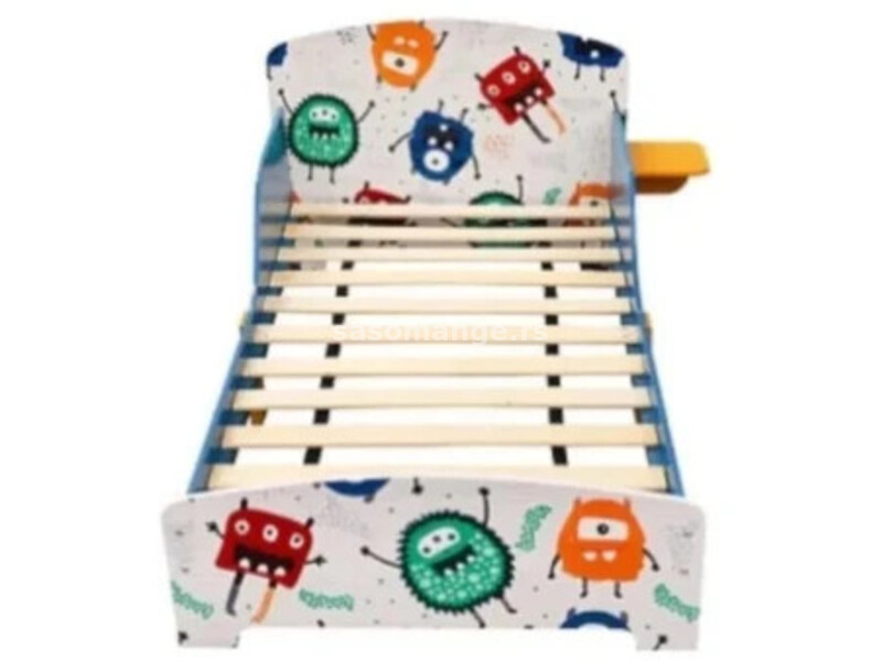 Kinder home dečiji drveni krevet sa zaštitom šareni ( TF-6050 )