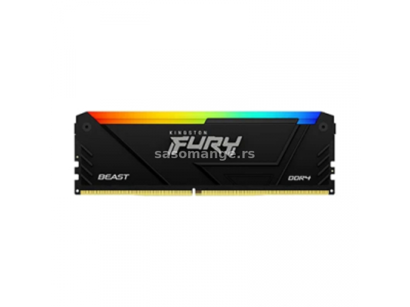 Kingston DDR4 128GB (4x32GB kit) 3600MT/s Fury Beast RGB Black XMP (KF436C18BB2AK4/128) memorija ...