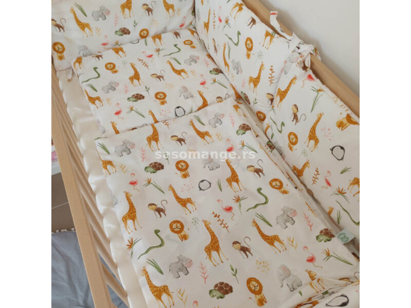 Klasična komplet ogradica za krevetac sa posteljinom žirafa ( TNC_V5P518_4083231 )