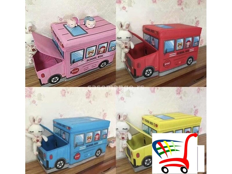 Kutija za igračke autobus - tabure i kutija za igračke - Kutija za igračke autobus - tabure i kut...