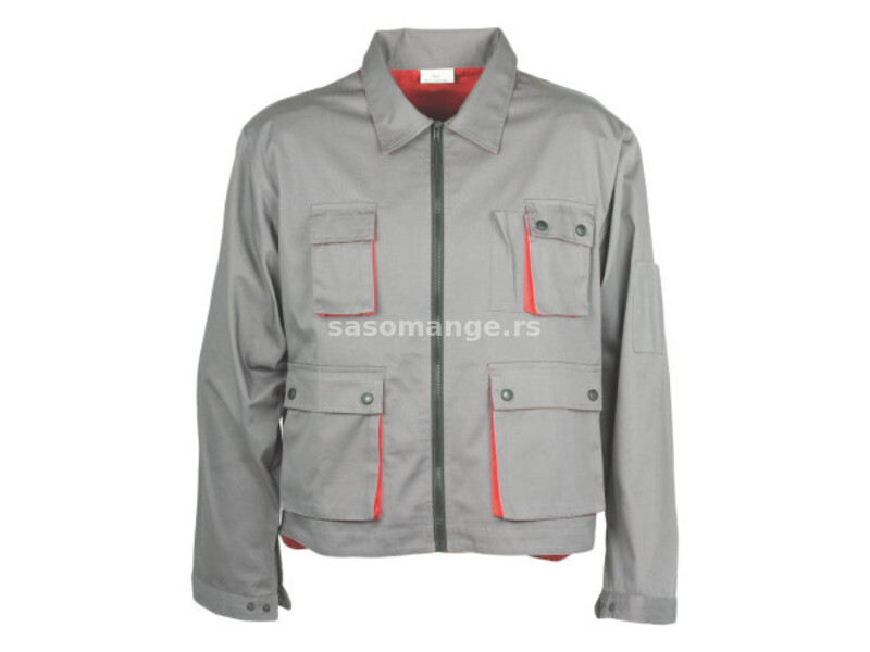 Lacuna radna jakna classic plus sivo/crvena, veličina xl ( 8clasgjxl )