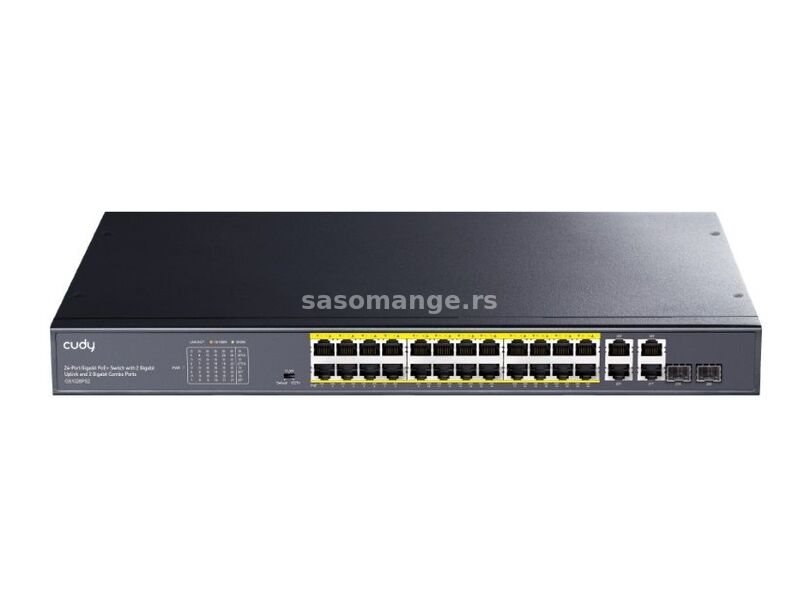 CUDY GS1028PS2 PoE+ 24port Gigabitni switch