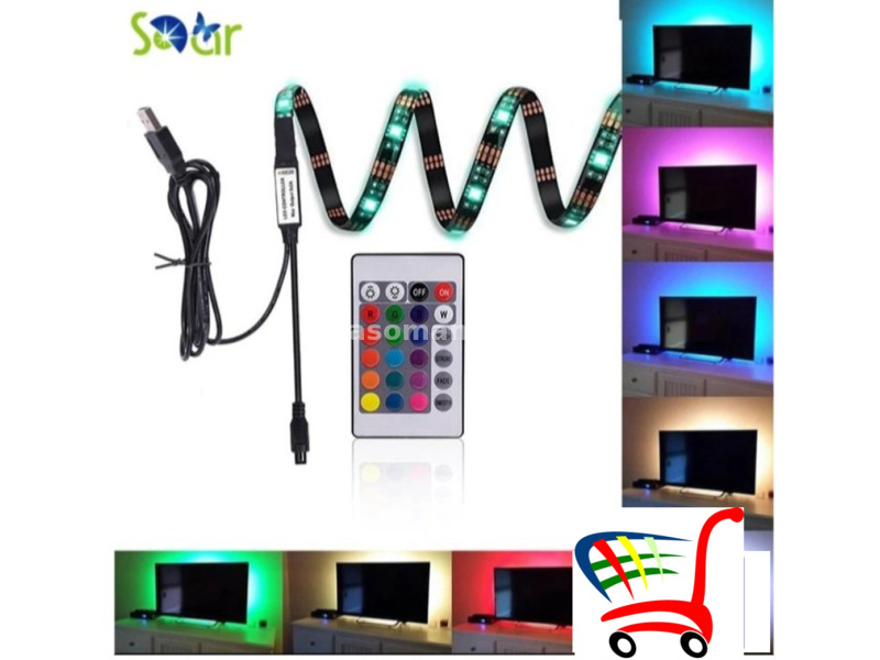 LED RGB USB TRAKA 2m Pozadinsko Osvetljenje Za Televizor - LED RGB USB TRAKA 2m Pozadinsko Osvetl...