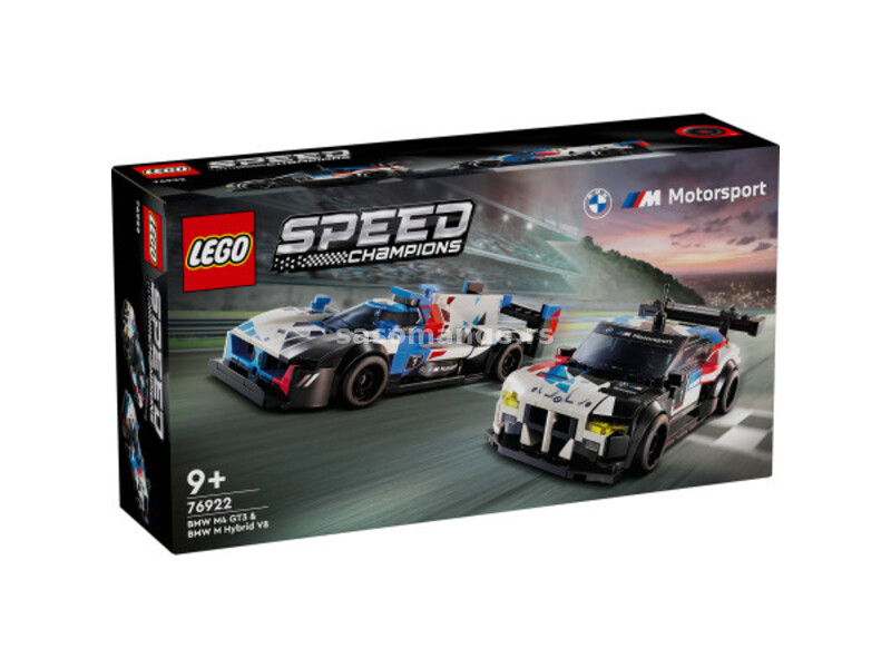 Lego trkački automobili BMW M4 GT3 i BMW M Hybrid V8 ( 76922 )