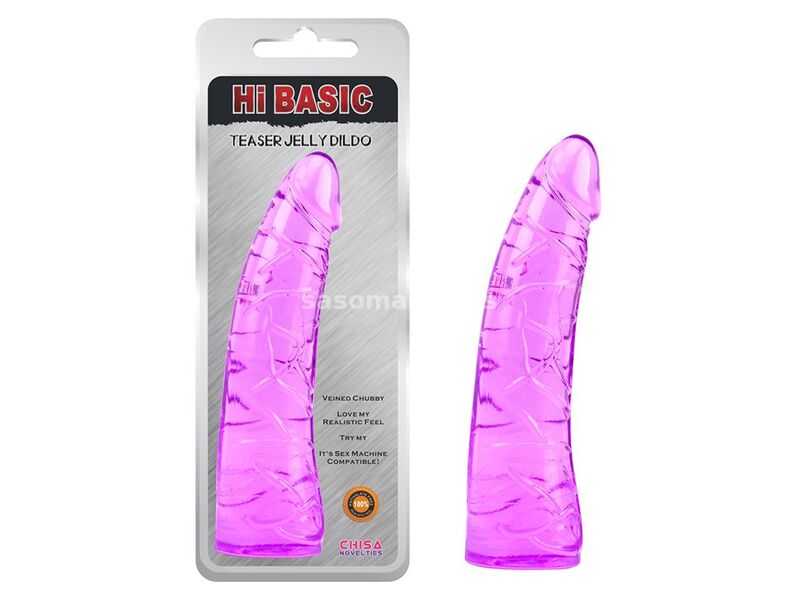 Ljubicasti TPE dildo 19cm