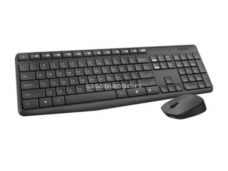 Logitech MK235 wireless desktop USB gray US tastatura