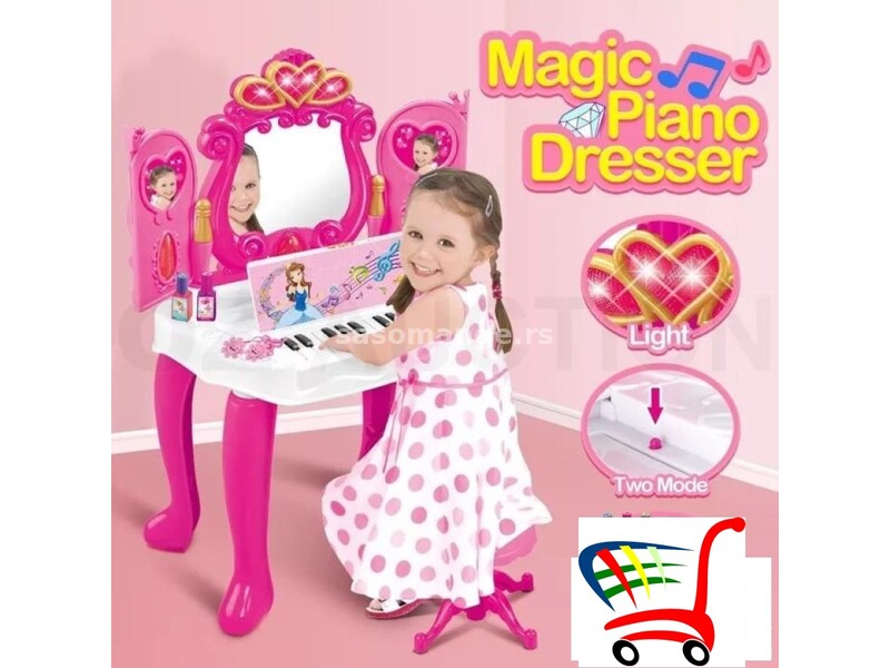 Magicni piano kozmeticko ogledalo DELUKS set za devojcice - Magicni piano kozmeticko ogledalo DEL...