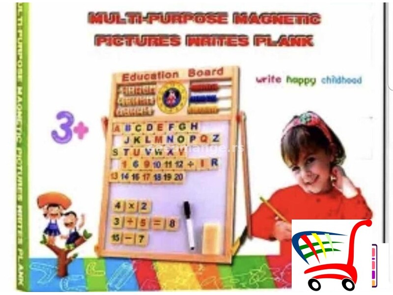 Magnetna tabla Tabla za decu sa slovima brojevima Tabla - Magnetna tabla Tabla za decu sa slovima...