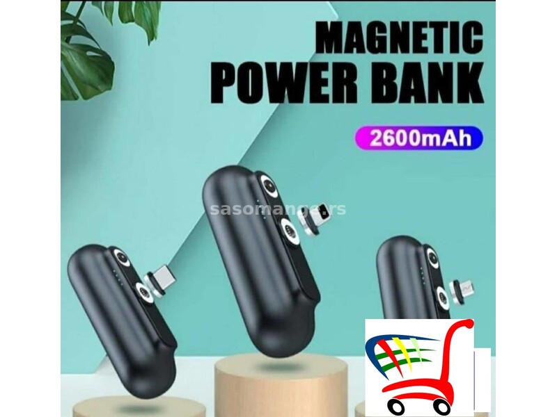 Mali magnetni eksterni punjač - power bank - baterija - Mali magnetni eksterni punjač - power ban...