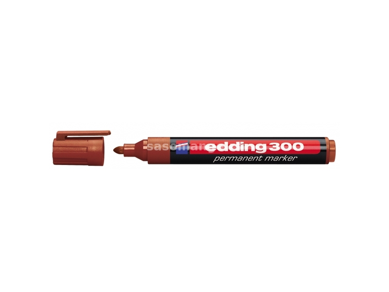 Marker permanent 300 1,5-3mm, zaobljeni Edding braon