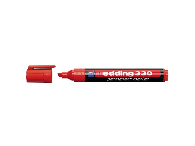 Marker permanent 330 1-5mm, kosi vrh Edding crvena