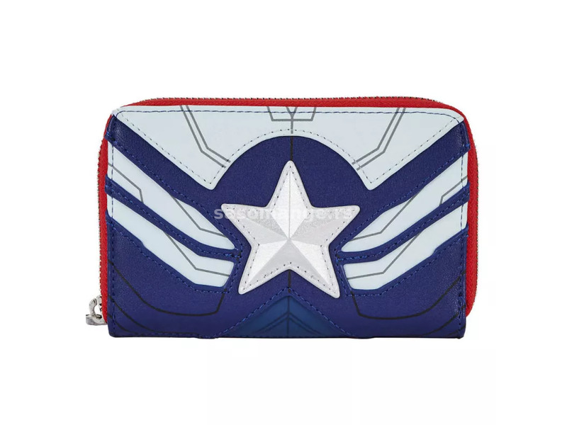 Marvel Falcon Captain America Cosplay Zip Around Wallet