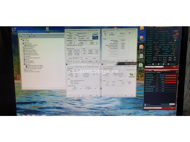 Asus maticna + Intel procesor x2 @ 3,0Ghz + kuler +ram + kablovi