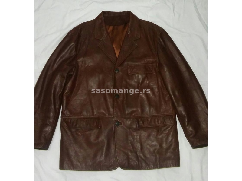 Italijanska muška kožna jakna- sako vel 54