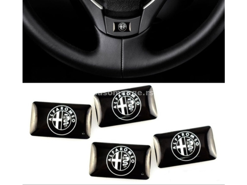Kapice za ventile - Alfa Romeo - 4 komada - crni znak