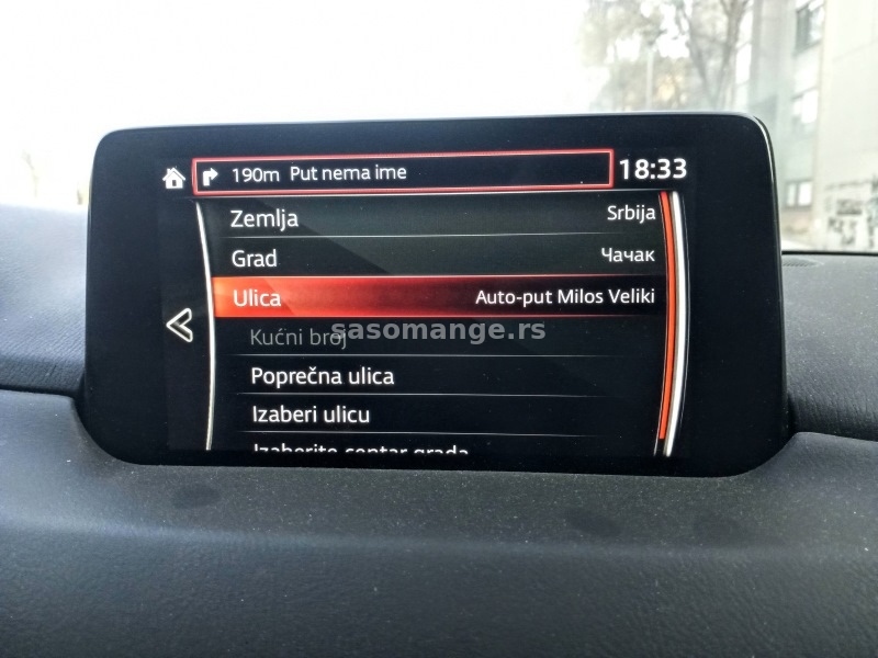 MAZDA CONNECT Mape Srbije i Evrope